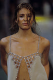 Chloé silk rhinestone cut out top, SS 2000