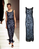 Emporio Armani embroidered gown, SS 1997