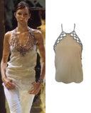 Chloé silk rhinestone cut out top, SS 2000