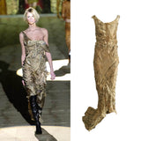 Roberto Cavalli silk corseted runway gown, FW 2001