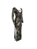 Dior camouflage maxi dress, SS 2001