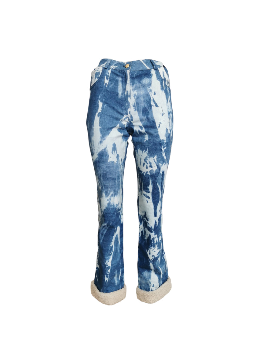 Dior tie dye shearling jeans, FW 2000 – My Runway Archive