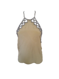 Chloé silk rhinestone cut out top, SS 2000