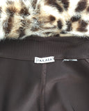 Alaia leopard print fur trim dress, FW 1990