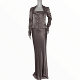 Christian Dior two piece gown with rose motif - My Runway Archive