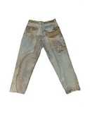 Roberto Cavalli Renaissance print jeans, Fall 1994