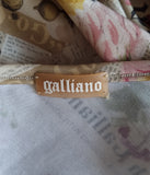 John Galliano floral gazette slip dress