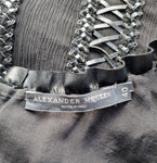 Alexander McQueen leather criss Cross stitch dress, 2004