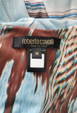 Roberto Cavalli feather print maxi dress, SS 2004