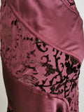Roberto Cavalli burgandy brocade dress, FW 2004