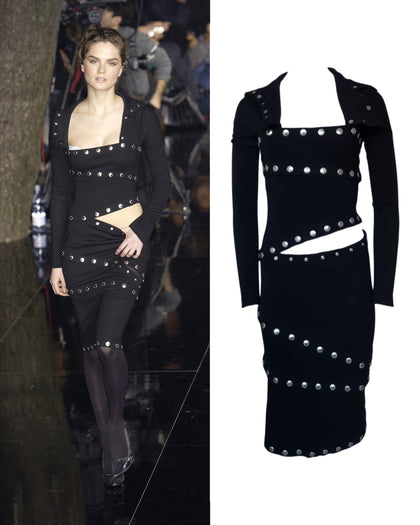 Dolce Gabbana press studs runway dress, FW 2003