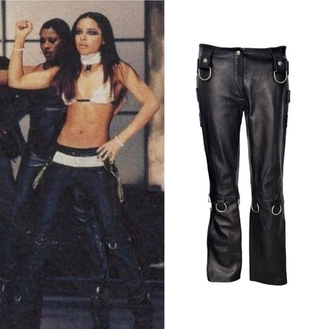 Dolce and Gabbana, leather Aaliyah pants, SS 2000