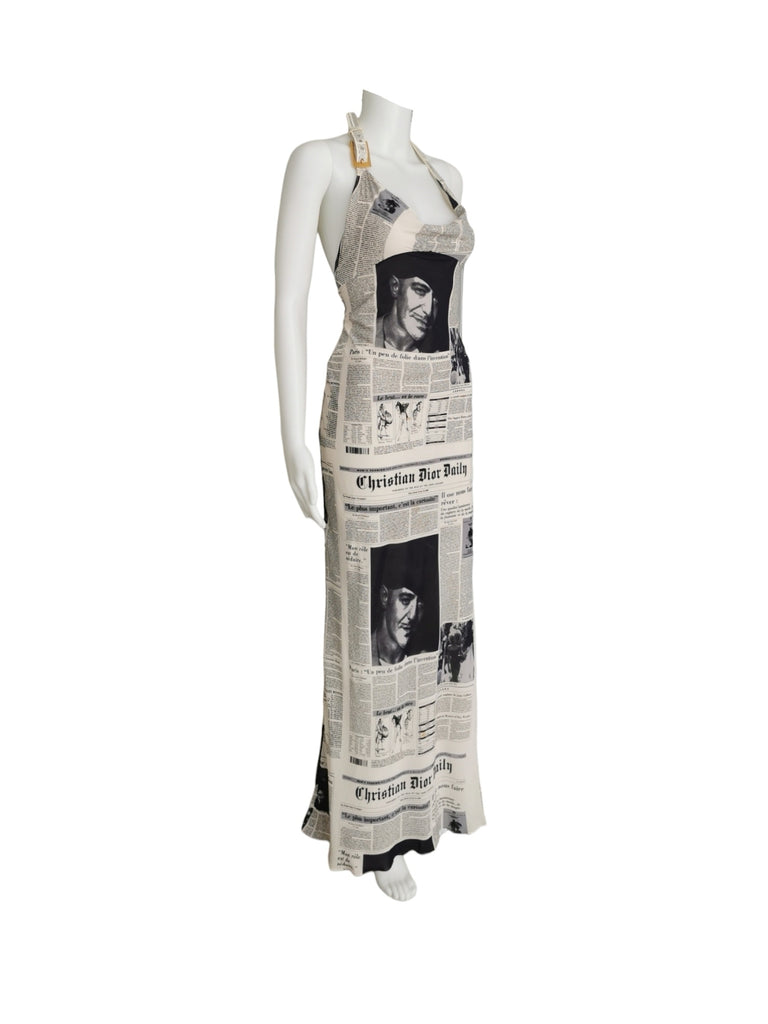 Dior newspaper print runway gown, FW 2000 – My Runway Archive Dior newspaper print runway gown, FW 2000 – My Runway Archive