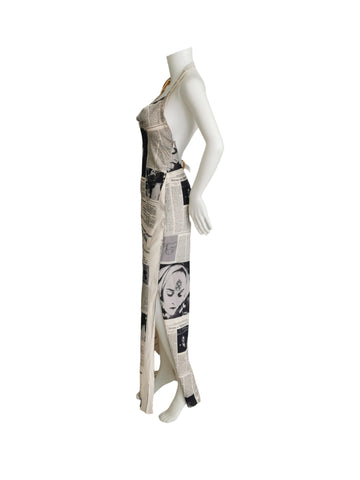 Dior newspaper print runway gown, FW 2000 – My Runway Archive Dior newspaper print runway gown, FW 2000 – My Runway Archive