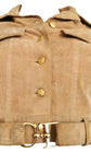Dior suede equestrian print runway jacket, SS 2000