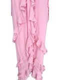 Emanuel Ungaro pink beaded ruffled gown