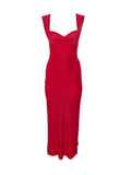 Versus Versace red shimmer gown, 90s