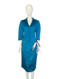 Blumarine blue runway suit, FW 2000