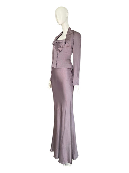 Christian Dior two piece gown with rose motif