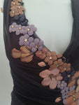 Ema Savahl floral applique dress, early 2000s
