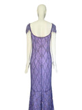 Escada embellished lilac gown, SS 2001