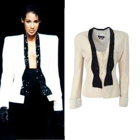 Giorgio Armani beaded tie jacket, FW 1992