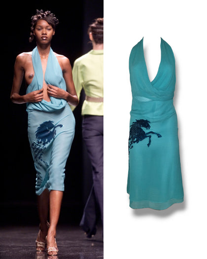 Chloé sequin horse runway dress, SS 2001