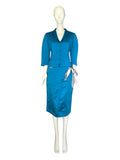 Blumarine blue runway suit, FW 2000