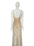 Gold escada embellished gown, c 2000