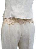 Valentino white linen ensemble, 2000s