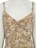 Gold escada embellished gown, c 2000