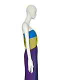 Versace colour block runway gown, FW 1997