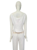 Valentino white linen ensemble, 2000s