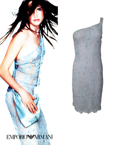 Emporio armani lace runway dress, FW 1999