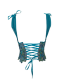 Ema Savahl floral applique corset
