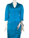 Blumarine blue runway suit, FW 2000