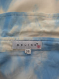 Celine blue runway tie dye shirt, SS 2000