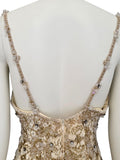 Gold escada embellished gown, c 2000