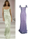 Escada embellished lilac gown, SS 2001
