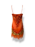 Dolce Gabbana orange sequin dress, c 2004