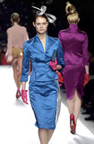 Blumarine blue runway suit, FW 2000