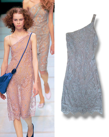Emporio armani lace runway dress, FW 1999