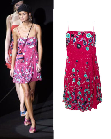 Emporio Armani embellished runway dress, SS 2003