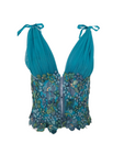 Ema Savahl floral applique corset