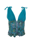 Ema Savahl floral applique corset