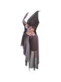 Ema Savahl floral applique dress, early 2000s
