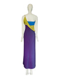 Versace colour block runway gown, FW 1997