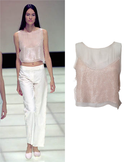 Emporio Armani beaded runway top, SS 2000