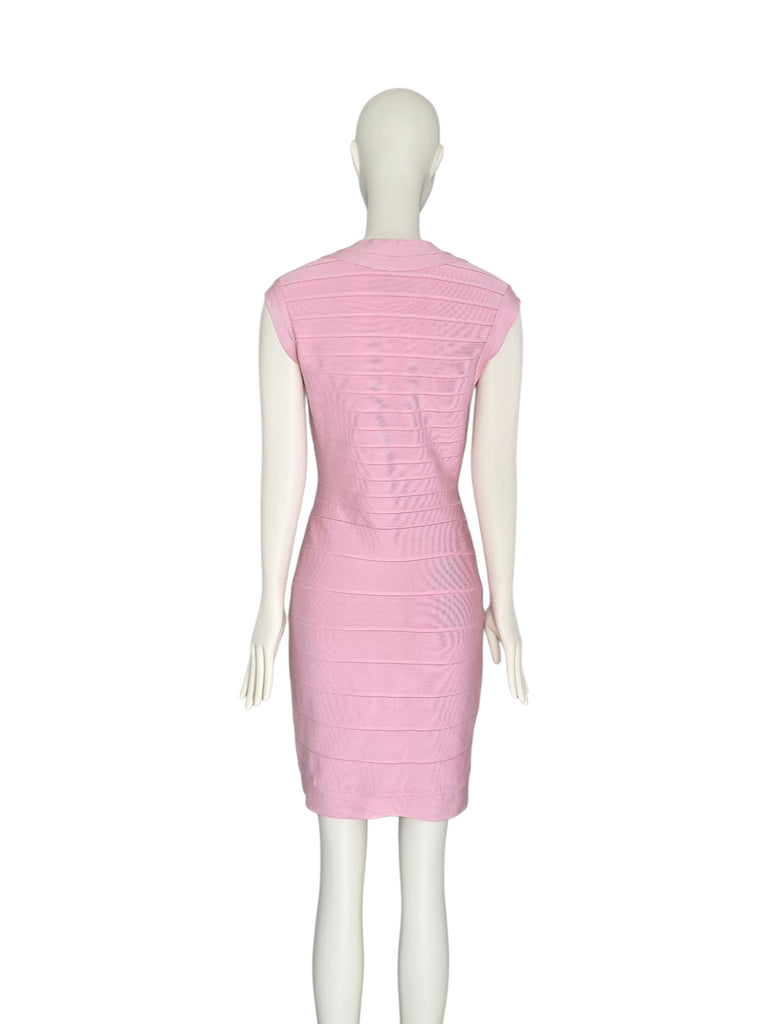 Herve Leger pink bandage dress, c 2007
