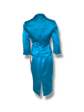 Blumarine blue runway suit, FW 2000